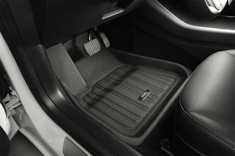 3D MAXpider 2020-2021 Tesla Model Y Elitect 1st & 2nd Row Floormats - Black - Image 5
