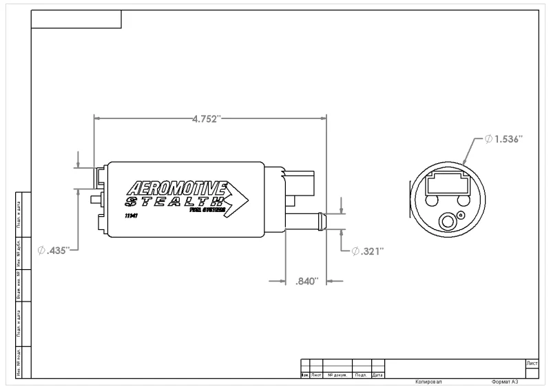 Aeromotive 340 Series Stealth In-Tank E85 Fuel Pump - Offset Inlet - Image 18