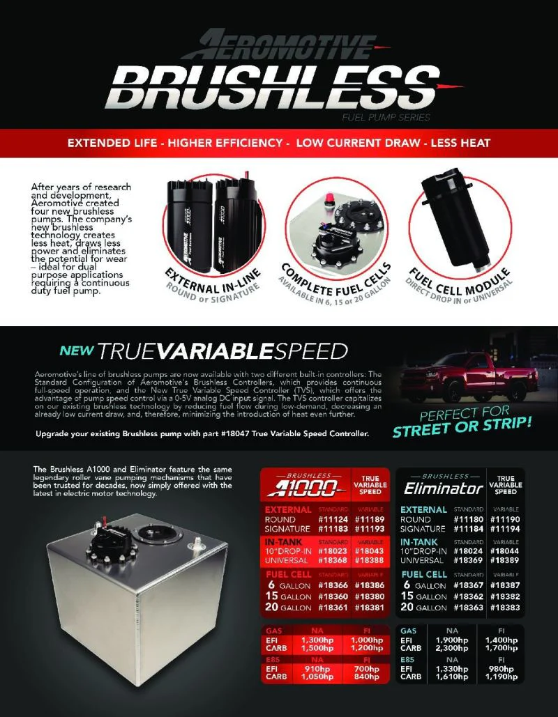 Aeromotive A1000 Brushless External In-Line Fuel Pump - Image 7