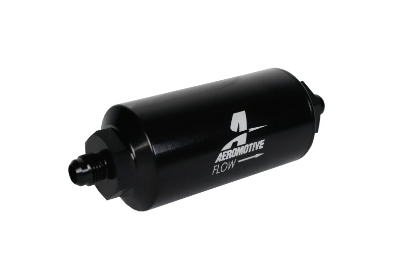Aeromotive In-Line Filter - (AN-6 Male) 10 Micron Fabric Element Bright Dip Black Finish - Image 12