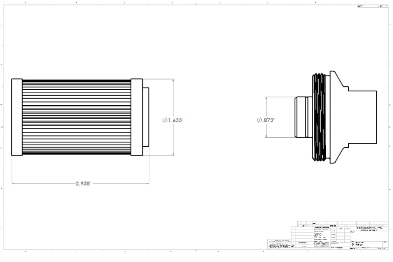 Aeromotive In-Line Filter - (AN-6 Male) 10 Micron Fabric Element Bright Dip Black Finish - Image 14
