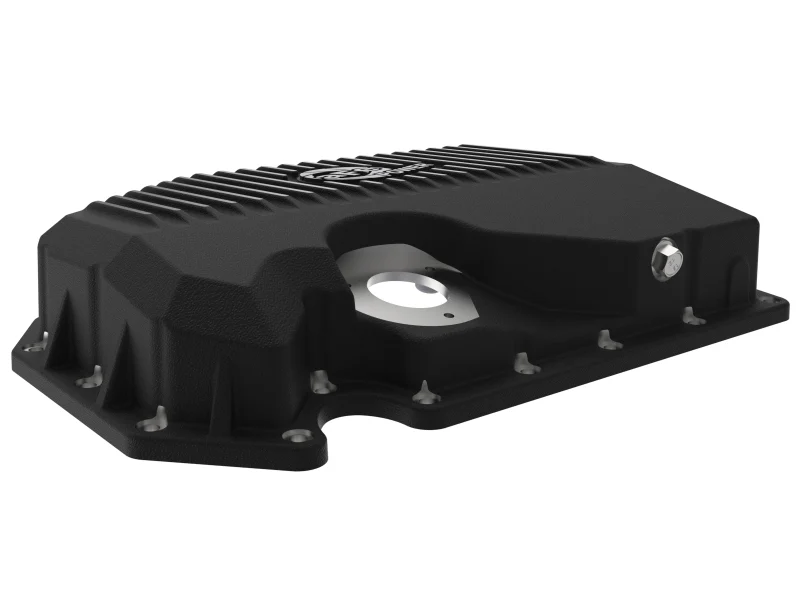 aFe 05-19 VW 1.8L/2.0L w/ Oil Sensor Engine Oil Pan Black POWER Street Series w/ Machined Fins - Image 2