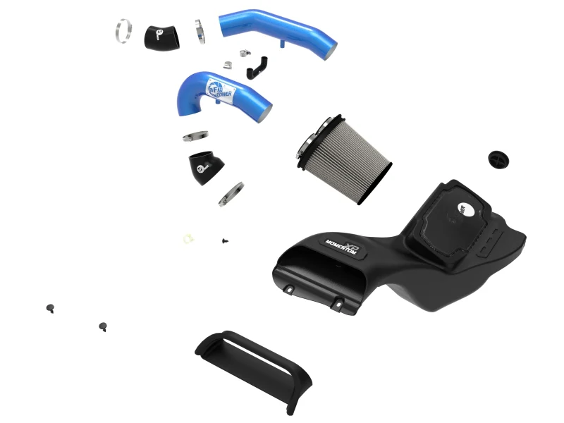 aFe 21-22 Ford F-150 Raptor V6-3.5L(tt) Momentum XP Cold Air Intake System Blue w/ Pro Dry S Filter - Image 8