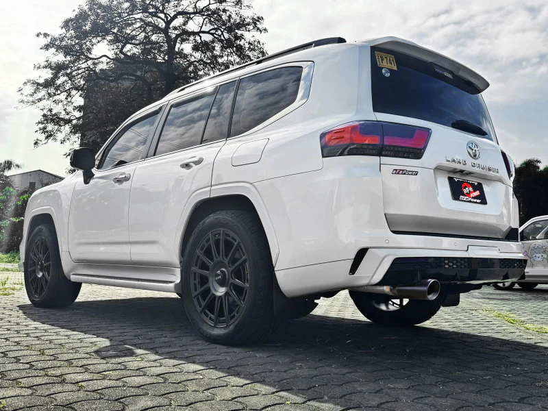 aFe 22-26 Toyota Land Cruiser (J300) Vulcan Series 3in Stainless Steel Exhaust System w/ Black Tip - Image 2
