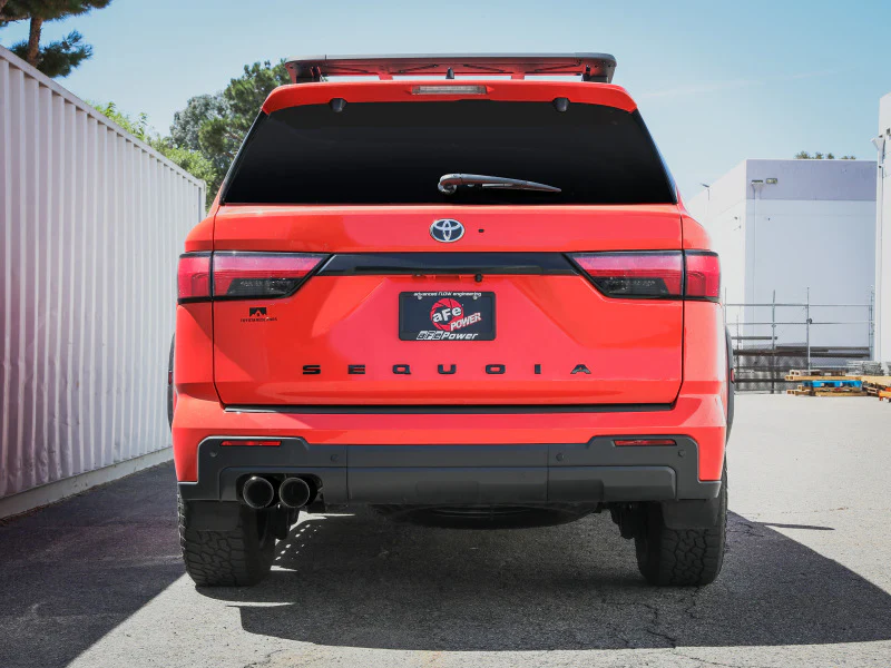 aFe 23-24 Toyota Sequoia V6 3.4L Vulcan Series 2-1/2in to 3in 304 SS Cat-Back Exhaust w/ Black Tip - Image 3