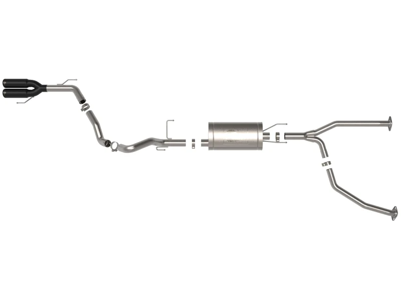 aFe 23-24 Toyota Sequoia V6 3.4L Vulcan Series 2-1/2in to 3in 304 SS Cat-Back Exhaust w/ Black Tip - Image 7