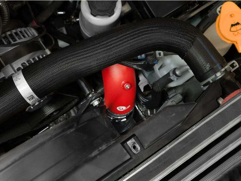 aFe BladeRunner 3in & 3-1/2in AL Hot and Cold Charge Pipe Kit Red RAM Diesel Trucks 25-26 L6-6.7L - Image 4