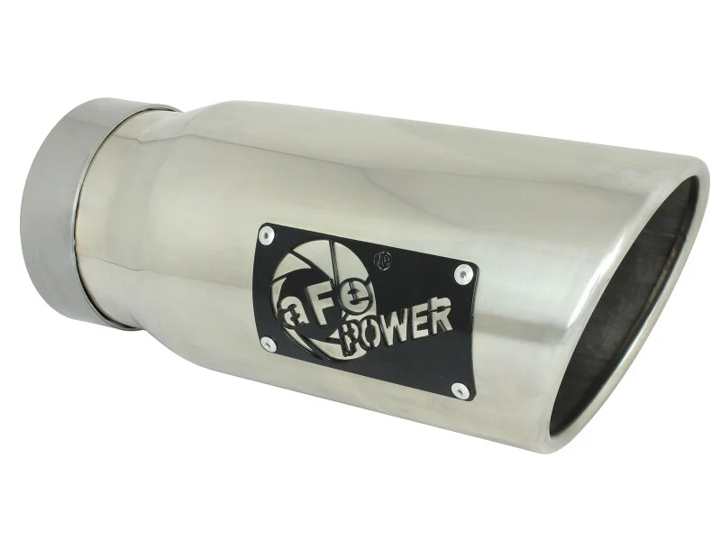 aFe Large Bore-HD 3in 409SS DPF-Back Exhaust System w/ Polished Tip RAM 1500 20-21 V6-3.0 - Image 5