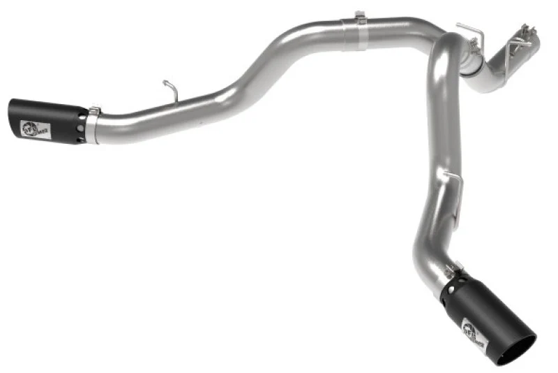 aFe Large Bore-HD 4in 409SS DPF-Back Exhaust System w/Black Tip 20 GM Diesel Trucks V8-6.6L (td) L5P - Image 8