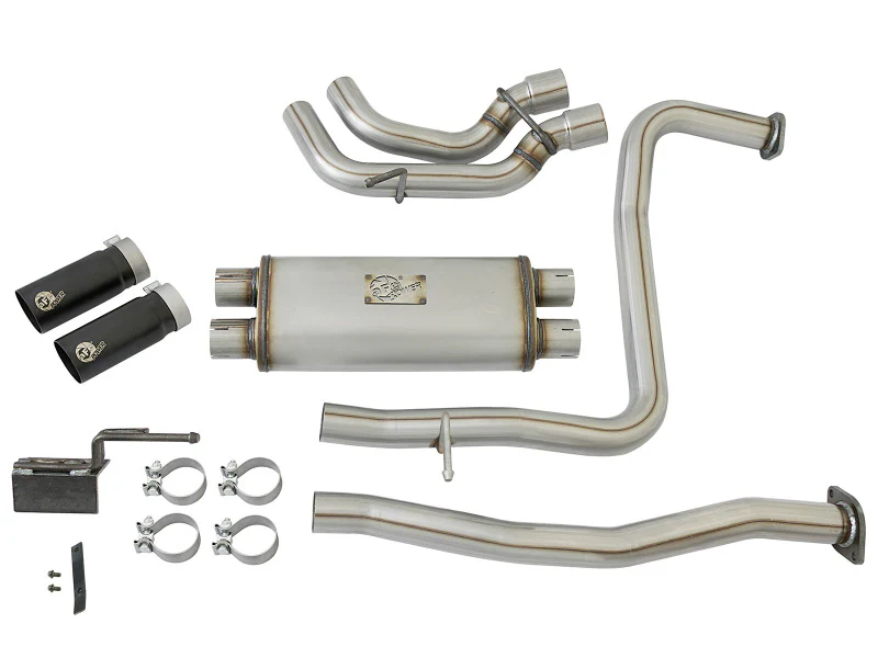 aFe POWER Rebel Series 2-1/2in 409 SS Cat Back Exhaust w/ Black Tips 16-17 Nissan Titan V8 5.6L - Image 8