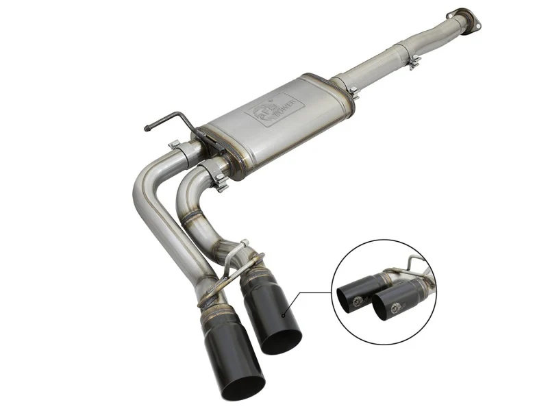 aFe Power Rebel Series 3in 409SS Cat-Back Exhaust w/ Black Tips 05-15 Toyota Tacoma V6-4.0L - Image 2