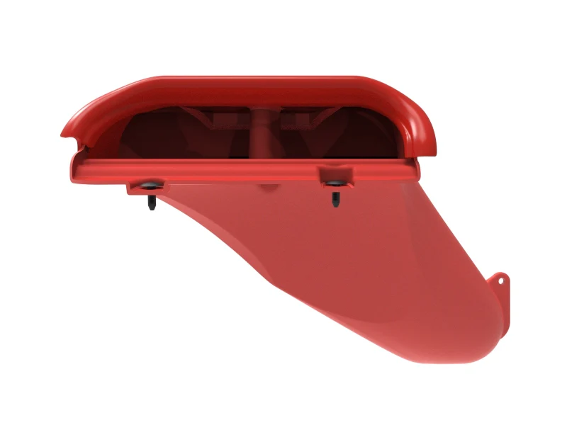 aFe Rapid Induction Dynamic Air Scoop 2021+ Ford F-150V6/V8 - Red - Image 8