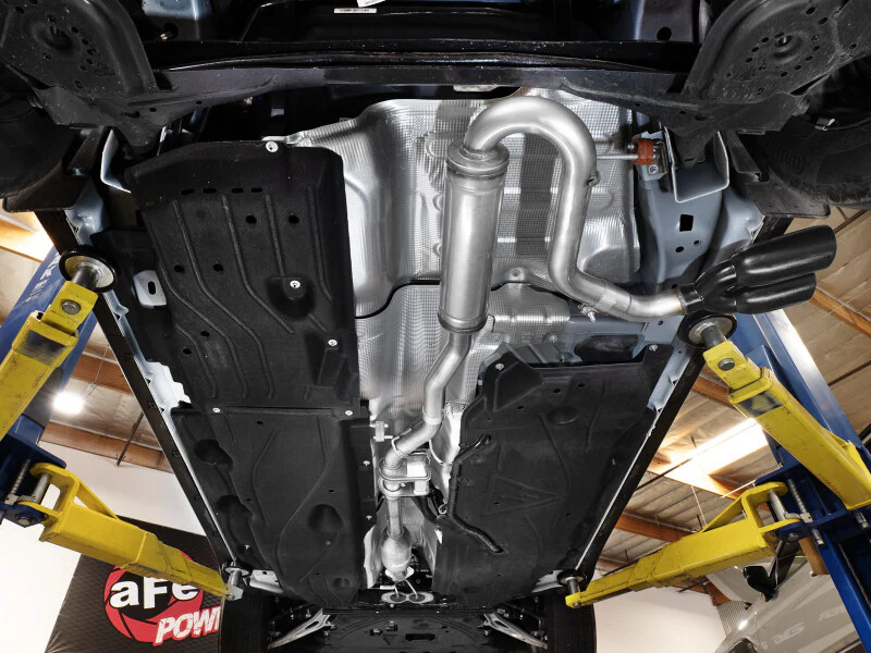 aFe Rebel Series 2-1/2in 304 Stainless Steel Cat-Back w/ Black Tip Ford Maverick 22-26 L4-2.5L FWD - Image 3