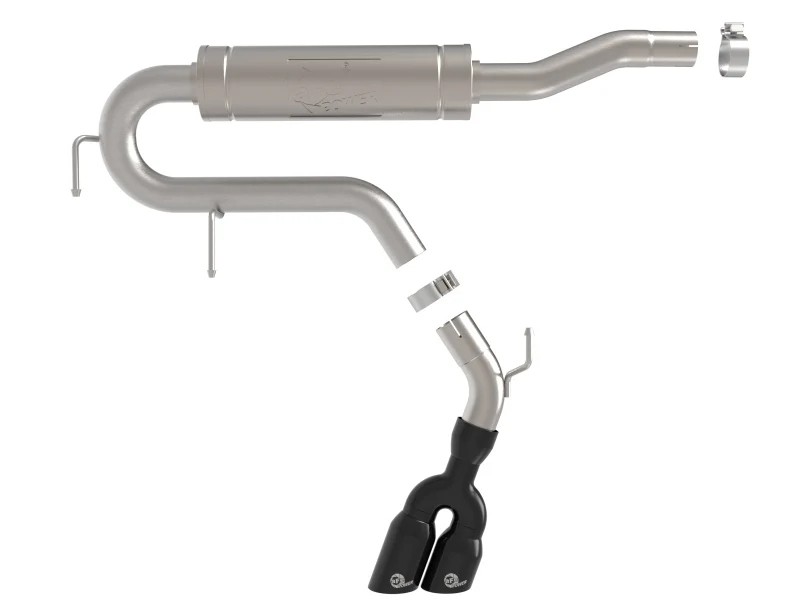 aFe Rebel Series 2-1/2in 304 Stainless Steel Cat-Back w/ Black Tip Ford Maverick 22-26 L4-2.5L FWD - Image 5