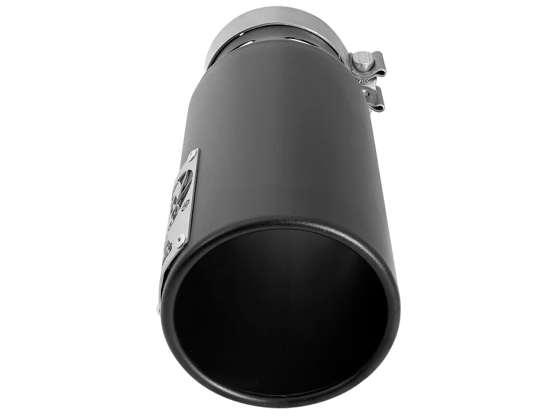 aFe SATURN 4S 4in SS Intercooled Exhaust Tip - Black 4in In x 5in Out x 12in L Bolt-On - Image 5