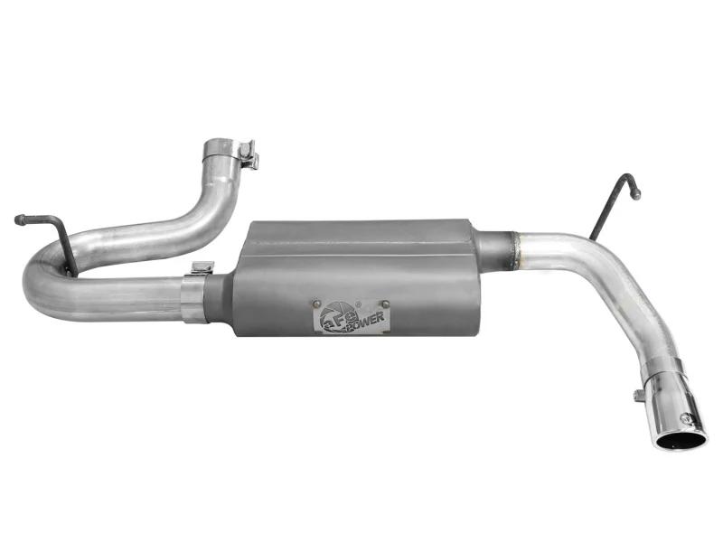 aFe Scorpion 2-1/2in Alum Steel Axle-Back Exhaust w/Polished Tip 07-18 Jeep Wrangler JK V6-3.6/3.8L - Image 4