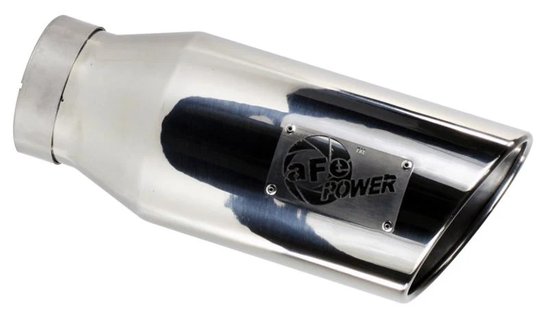 aFe Universal Bolt On Exhaust Tip Polished 5in Inlet x 6in Outlet x 12in Long