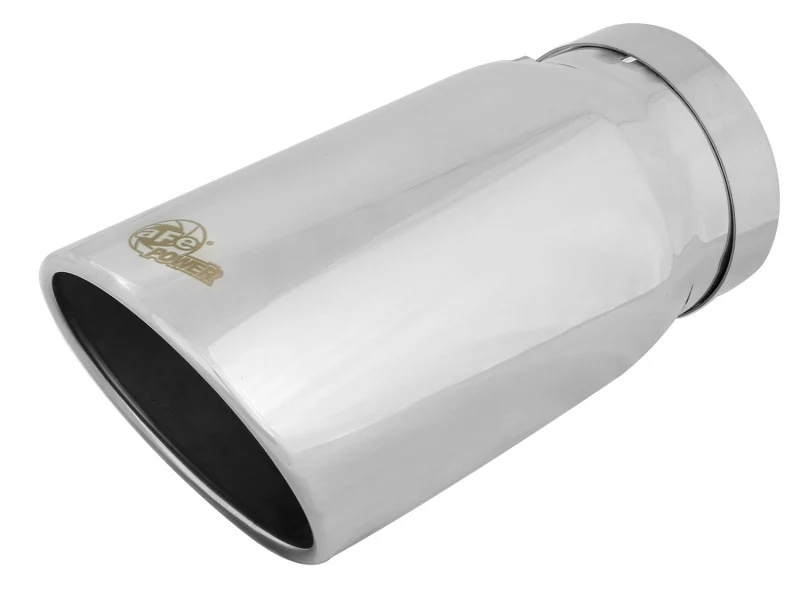 aFe Universal Bolt On Exhaust Tip Polished 5in Inlet x 6in Outlet x 12in Long - Image 2