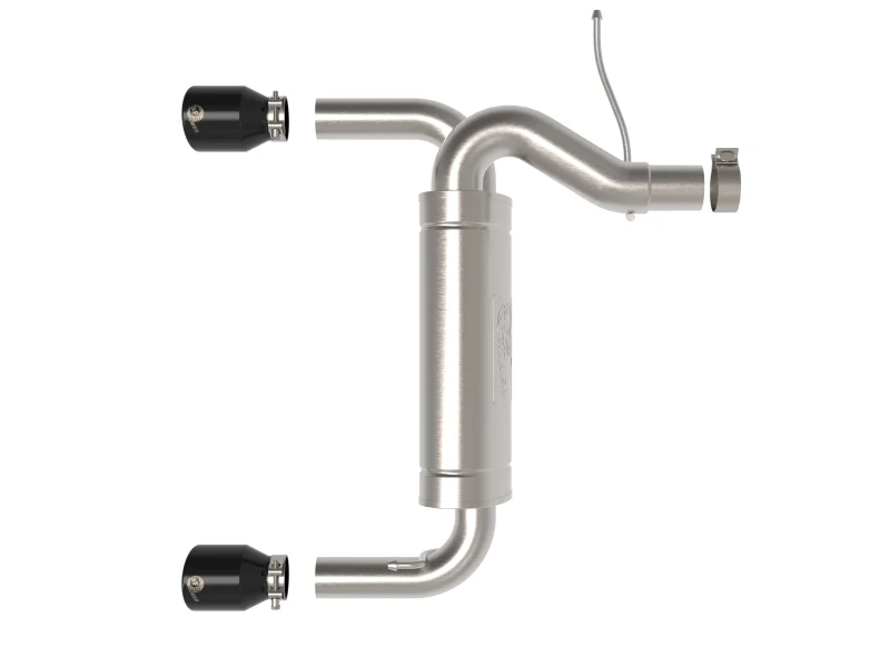 aFe Vulcan 3in 304 SS Axle-Back Exhaust 2021 Ford Bronco L4-2.3L (t)/V6-2.7L (tt) w/ Black Tips - Image 5
