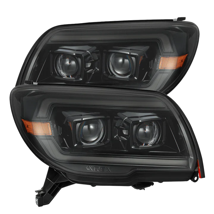 AlphaRex 03-09 Toyota 4Ru PRO-Series Proj Headlights Blk w/Activ Light/Seq Signal/DRL