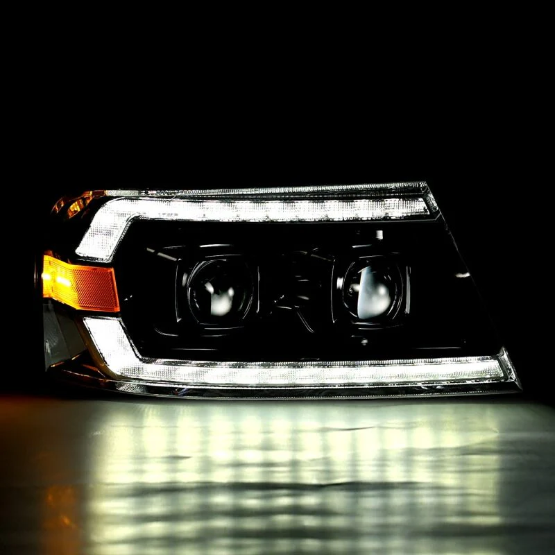 AlphaRex 04-08 Ford F150 PRO-Series Projector Headlights Chrome w/ Sequential Signal and DRL - Image 7