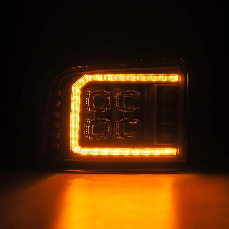 AlphaRex 05-07 Ford F250/350/450/550 Super Duty NOVA LED Proj HL Blk w/Actv Light & Seq Sig + SB DRL - Image 5