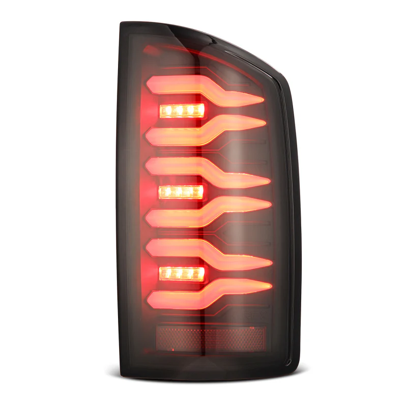AlphaRex 07-08 Dodge Ram 1500/07-09 Dodge Ram 2500+3500 Luxx-Series LED Tail Lights (Pair) Black - Image 4