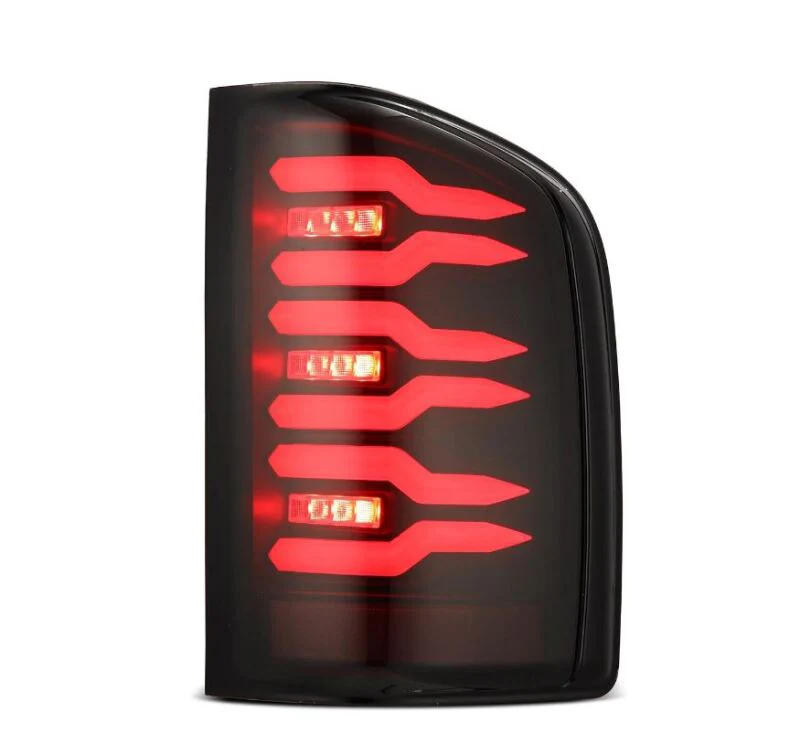 AlphaRex 07-14 Chevrolet Silverado 1500/2500HD/3500HD Luxx-Series LED Tail Lights Blk w/Smoked Lens - Image 7