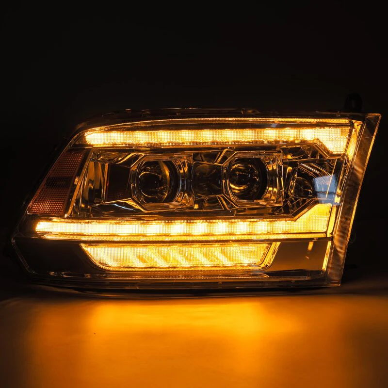 AlphaRex 09-18 Ram 1500 PRO-Series Proj Headlights Chrome w/ Sequential Signal and Top/Middle DRL - Image 5