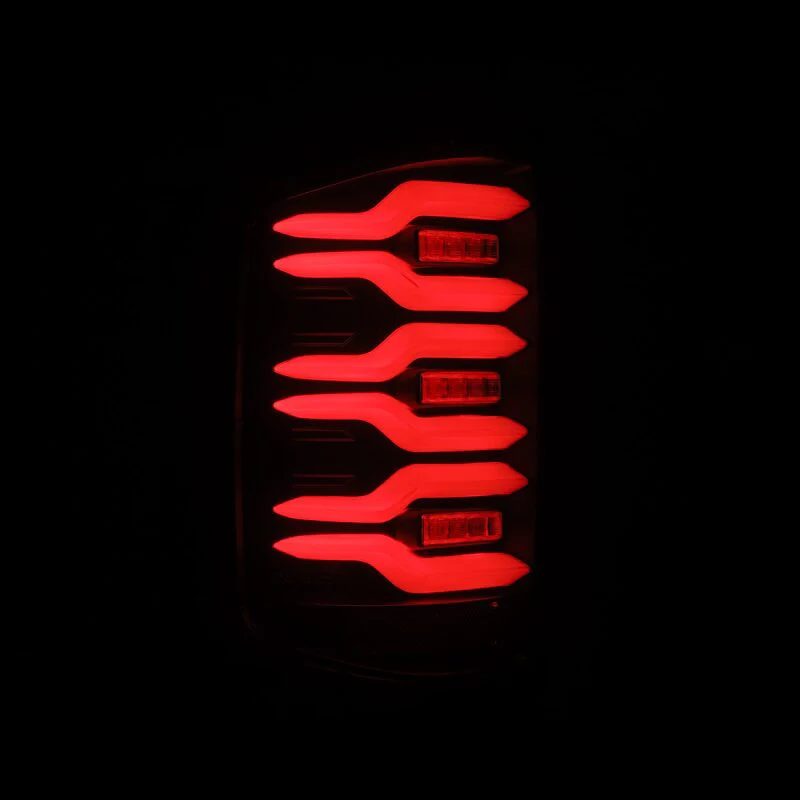 AlphaRex 14-18 Chevrolet Silverado Luxx-Series LED Tail Lights Black w/Activ Light/Seq Signal - Image 7