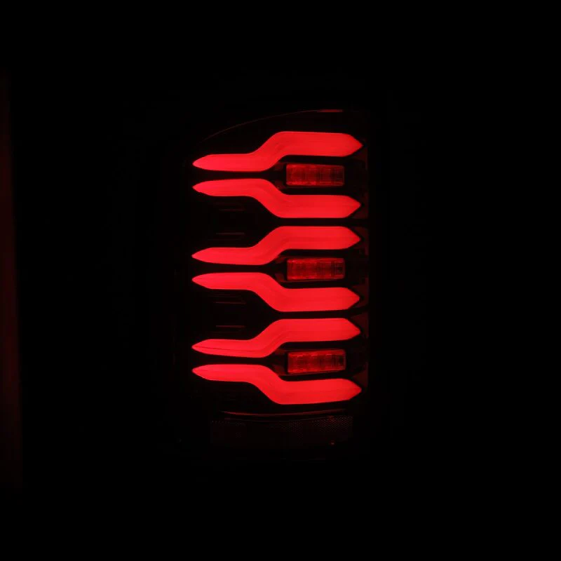 AlphaRex 14-18 GMC Sierra 1500/2500HD/3500HD LUXX-Series LED Tail Lights Blk/Red w/Actv Lgt Seq. Sig - Image 5