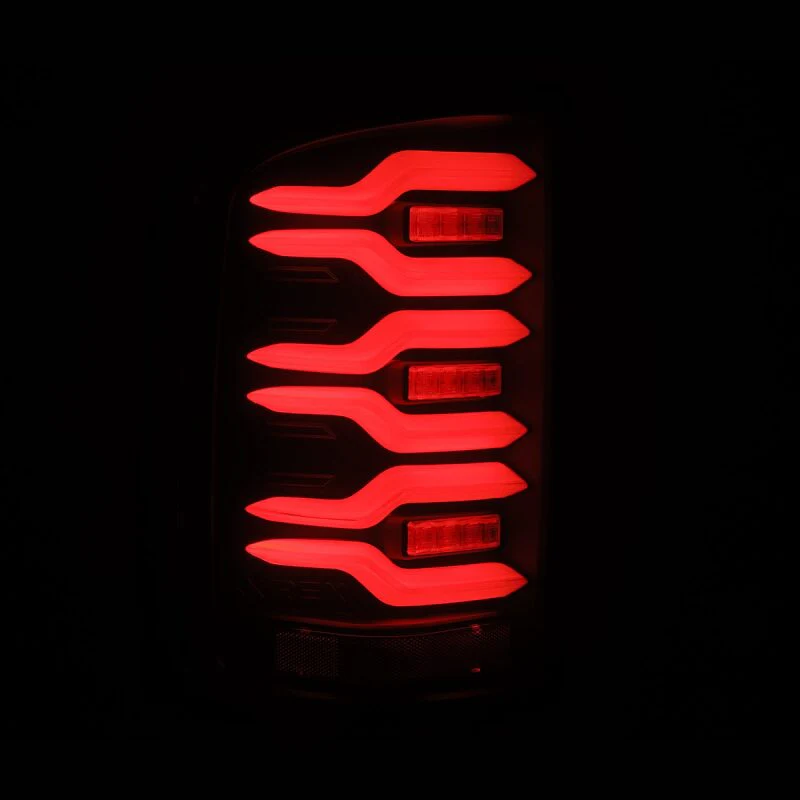 AlphaRex 14-18 GMC Sierra 1500/2500HD/3500HD LUXX-Series LED Tail Lights Blk w/Actv Light & Seq. Sig - Image 8