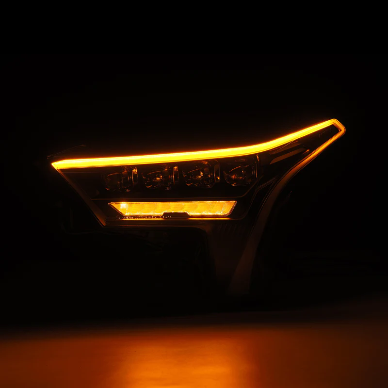 AlphaRex 22-23 Toyota Tundra NOVA-Series Headlights Black w/Amber DRL - Req 810029 OR 810030 - Image 3