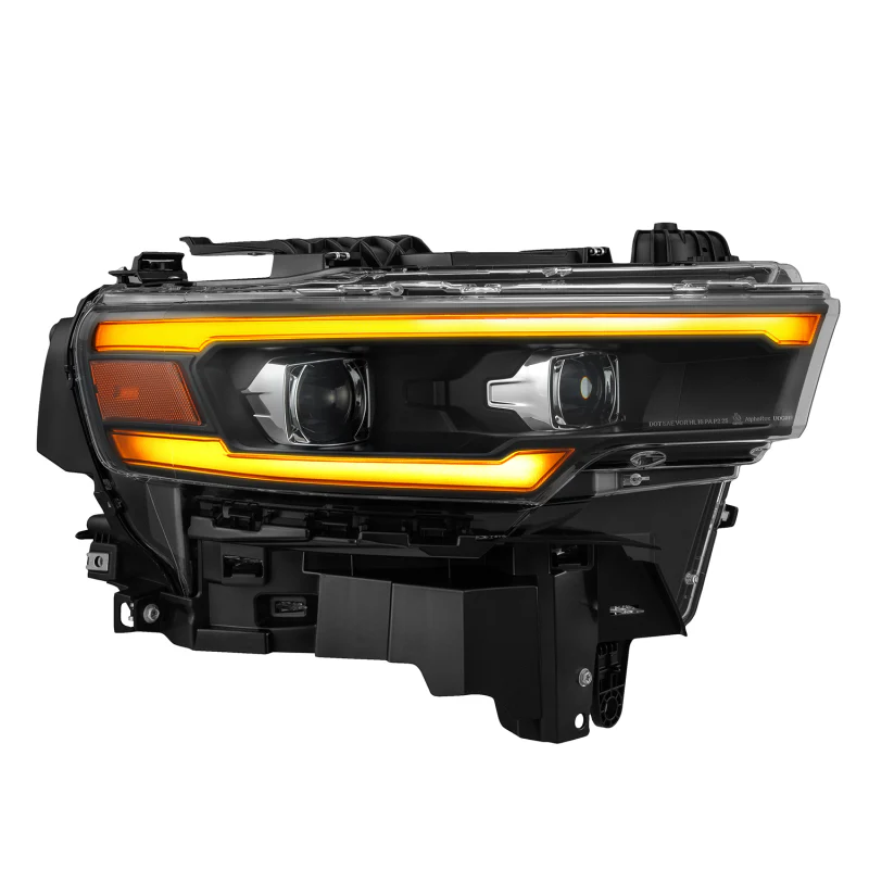 AlphaRex 25-26 Dodge Ram 1500 Luxx LED Proj Headlights -Black w/Activ Lit/ Seq Signal/Switchbk DRL - Image 7