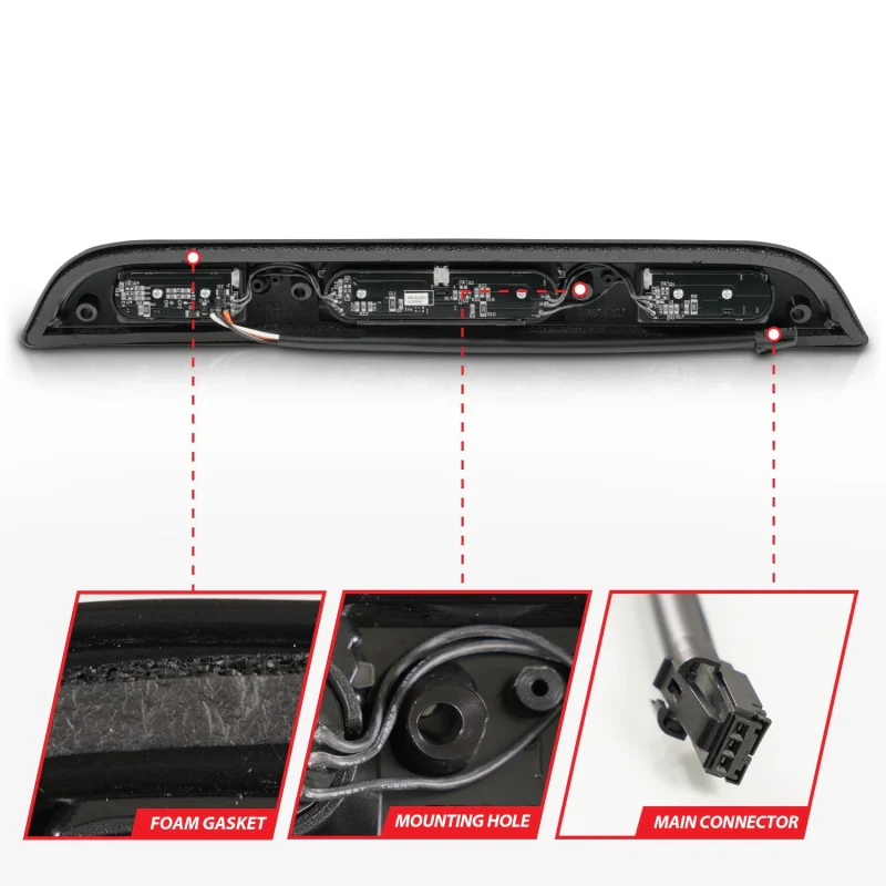 ANZO 15-20 Ford F-150 - F-450 LED Third Brake Light - Black Housing/Smoke Lens - Image 4