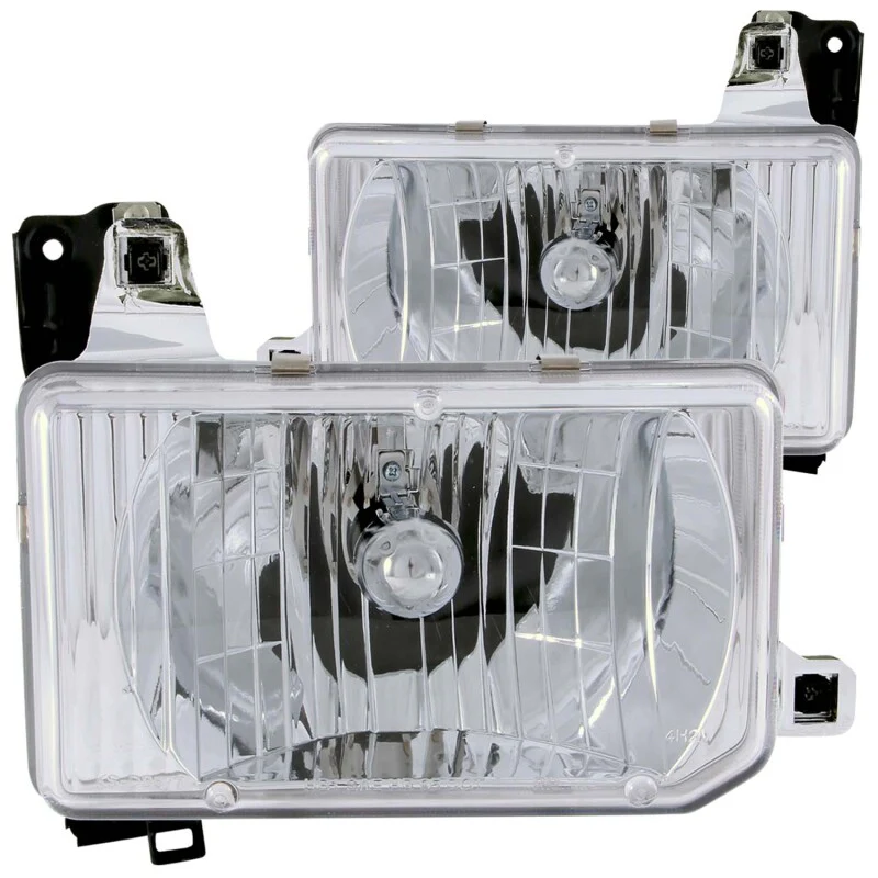 ANZO 1988-1989 Nissan Hardbody Crystal Headlights Chrome - Image 2