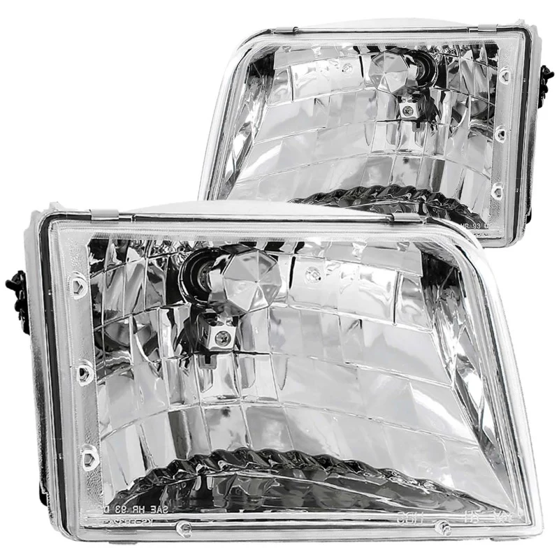 ANZO 1993-1997 Ford Ranger Crystal Headlights Chrome - Image 2