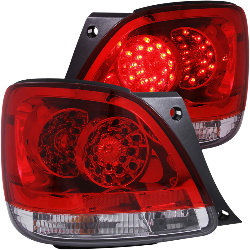 ANZO 1998-2005 Lexus Gs300 LED Taillights Red/Clear - Image 2