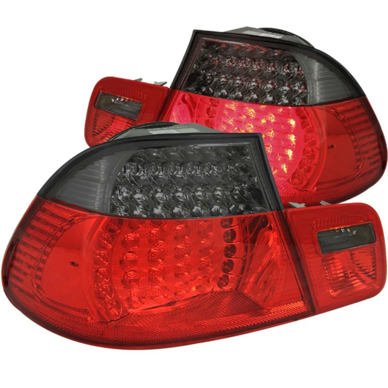 ANZO 1999-2001 BMW 3 Series E46 LED Taillights Red/Smoke 2pc - Image 2