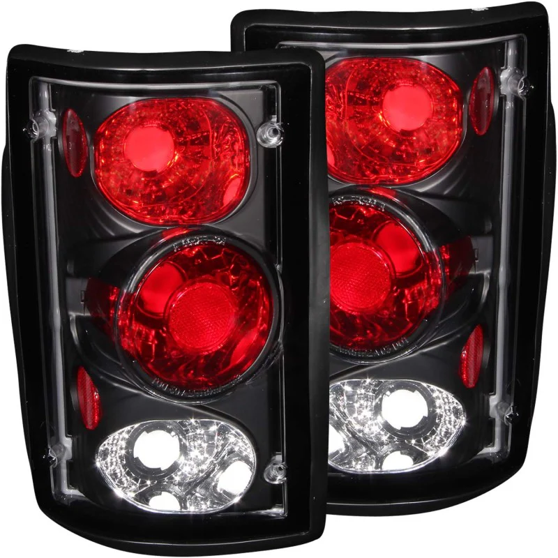ANZO 2000-2005 Ford Excursion Taillights Black - Image 2