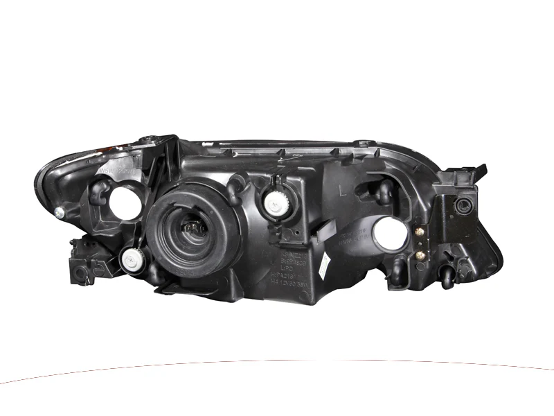 ANZO 2001-2003 Mazda Protege Crystal Headlights Black - Image 4