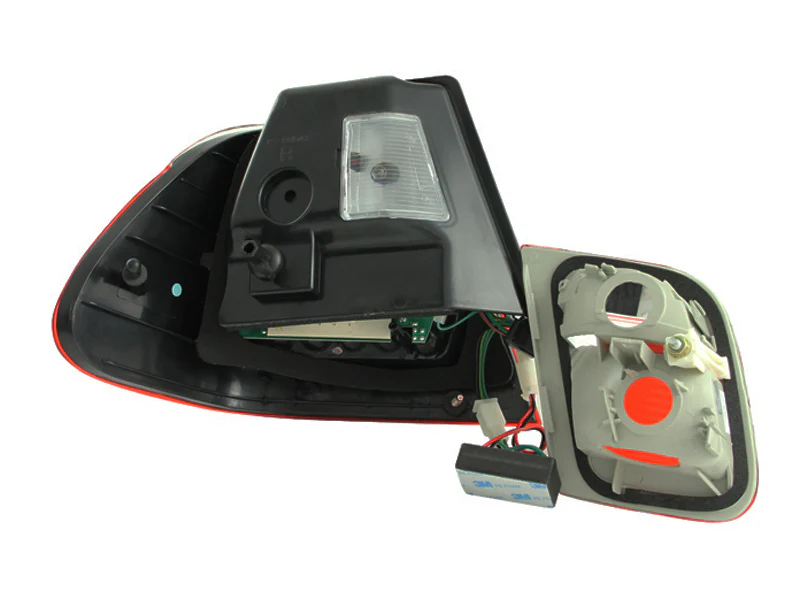 ANZO 2002-2005 BMW 3 Series E46 LED Taillights Red/Clear - Image 4