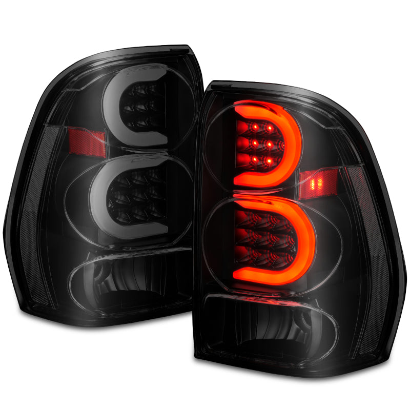 ANZO 2002-2009 Chevrolet Trailblazer LED Tail Lights w/ Light Bar Black Housing Smoke Lens - Image 6