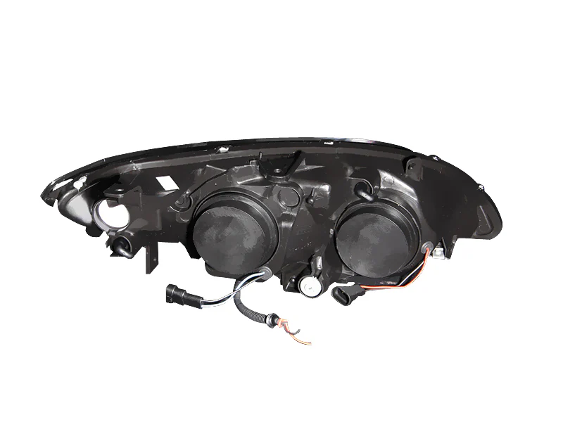 ANZO 2004-2005 Honda Civic Projector Headlights w/ Halo Black - Image 7
