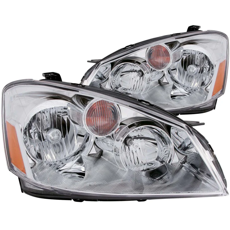ANZO 2005-2006 Nissan Altima Crystal Headlights Chrome - Image 2