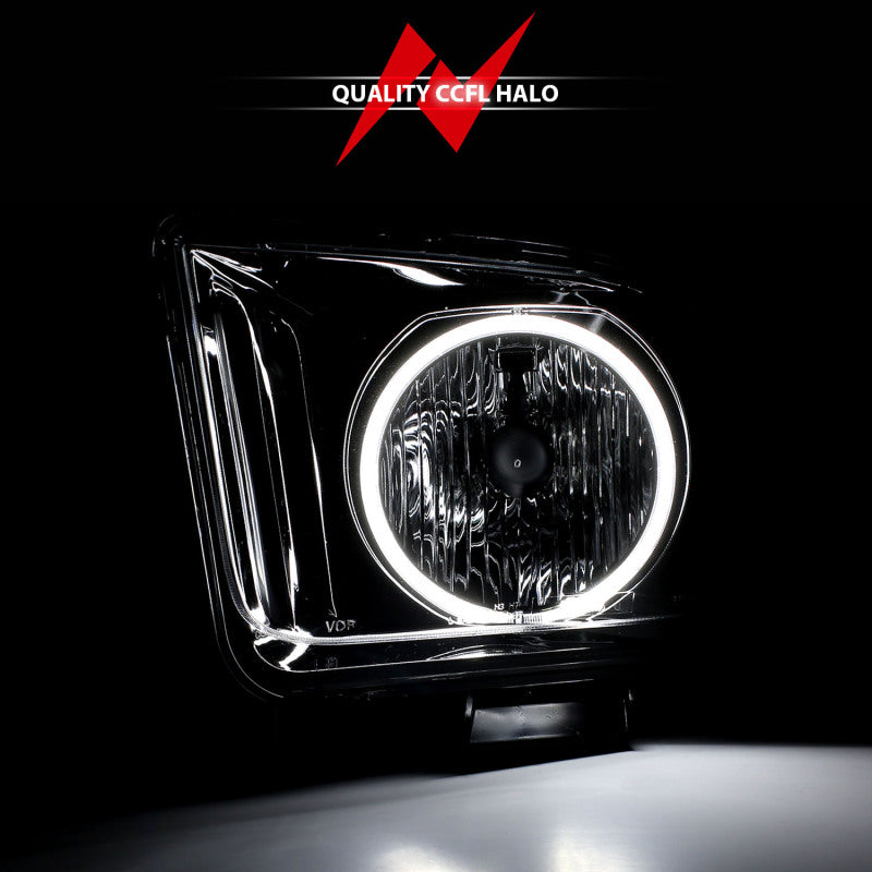 ANZO 2005-2009 Ford Mustang Crystal Headlights w/ Halo Black (CCFL) - Image 7