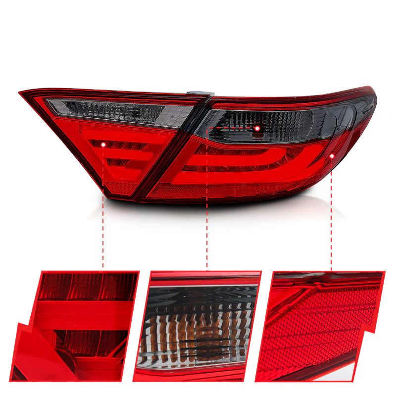 ANZO 2015-2016 Toyota Camry LED Taillights Smoke - Image 8