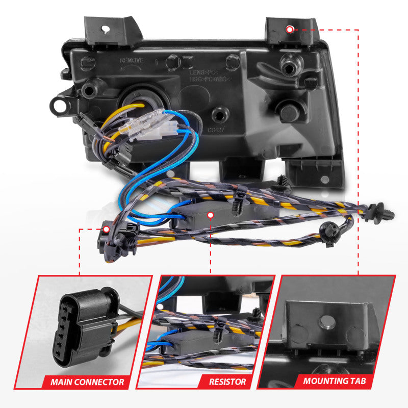 ANZO 2018-2021 Jeep Wrangler LED Side Markers Chrome Housing Smoke Lens w/ Seq. Signal Sport Bulb - Image 2