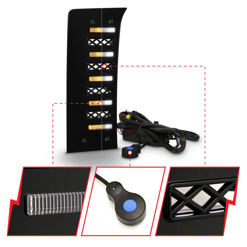 ANZO 22-24 Toyota Tundra (w/Factory LED Refl. & OE Bumper) Z-Series Full LED DRL Vent Lights - Pair - Image 8
