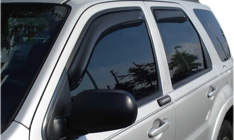 AVS 06-08 Dodge RAM 1500 Mega Cab Ventvisor In-Channel Front & Rear Window Deflectors 4pc - Smoke - Image 11